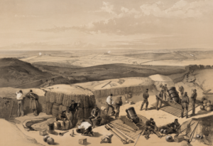 1855 British Gabion Battery for 15-inch mortars, Sebastopol, Crimea