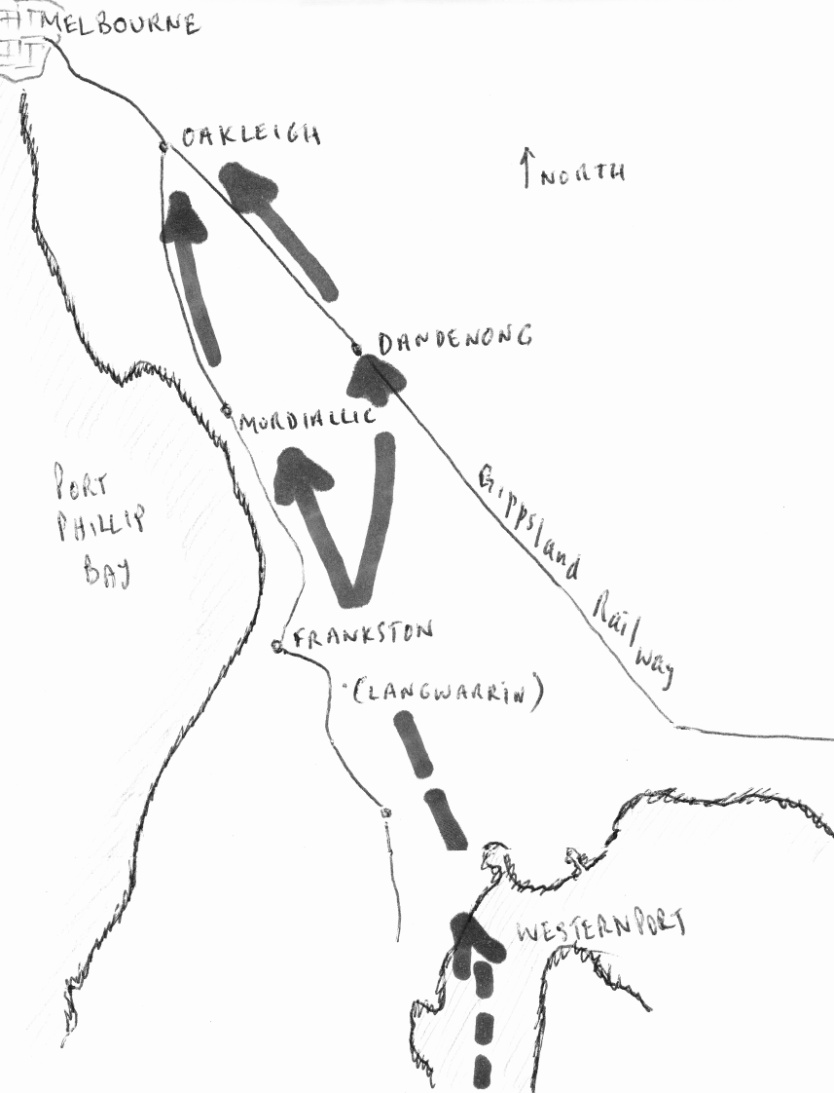 A possible enemy approach to attack Melbourne 1888